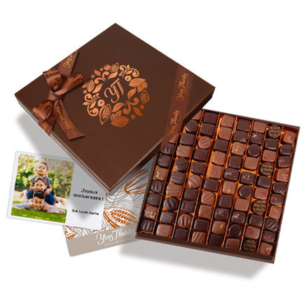 Décor en chocolat : 20 coeurs en chocolat noir de 1,5 à 3 cm